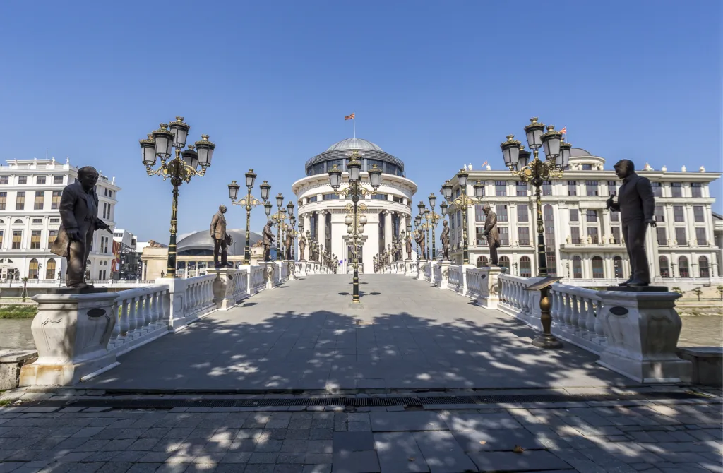 View of the Prosecution Office (State Attorney) and Foreign Affairs Ministry buildings from the Art Bridge.