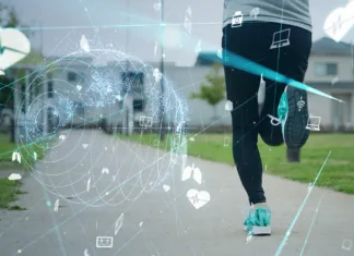 Nova era mode: Pametna oblačila, ki zaznavajo gibanje (VIDEO) Sports and technology concept. Sports tech. Health care technology.