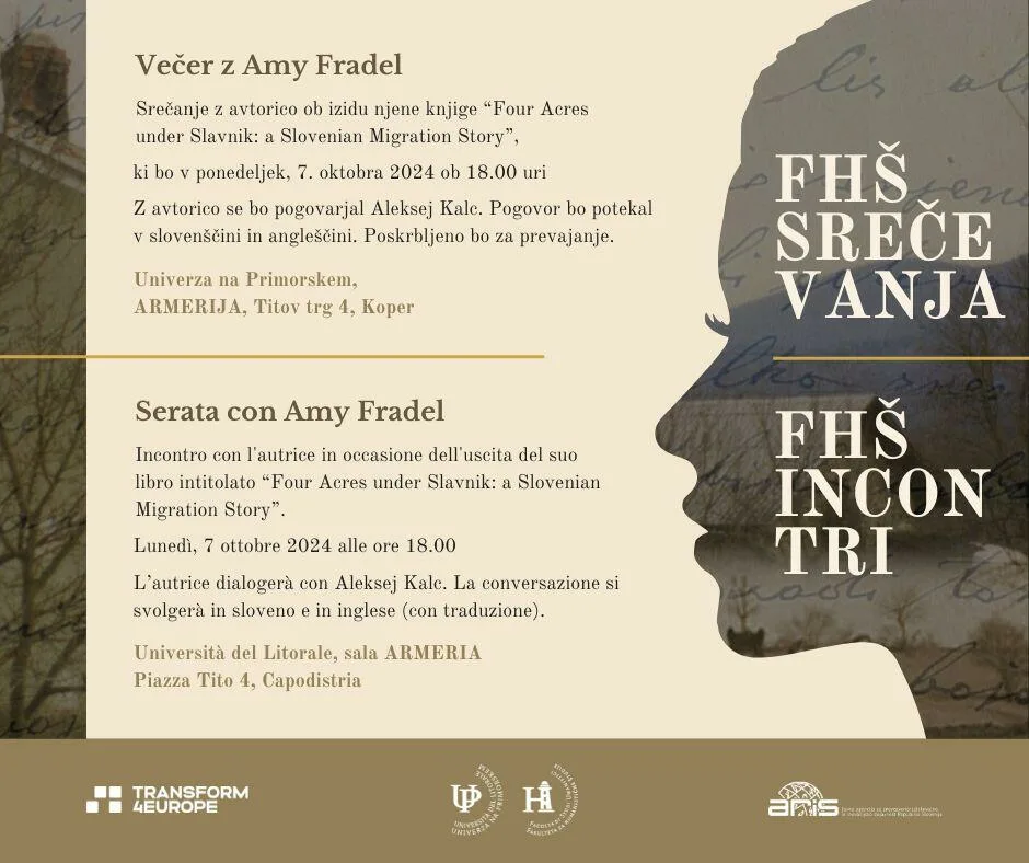 Večer z Amy Fredel - pogovor in predstavitev knjige