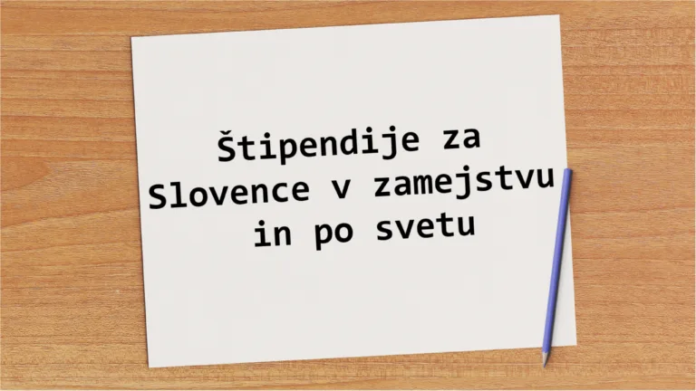 Do 247 € na mesec – Štipendije za Slovence v zamejstvu in po svetu za leto 2024/2025