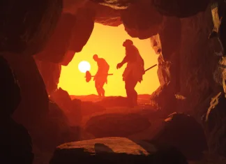 Odmevna odkritja v Uršnji luknji: »To je bila moja življenjska evreka« The primitive man in the cave.; 3d render