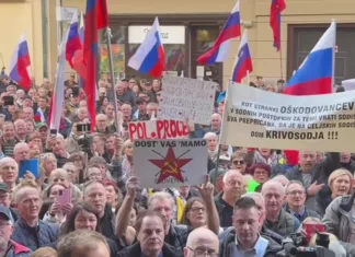 Janša na shodu: »Če slovenskemu krivosodju rečete mafija, žalite mafijo!« Shod SDS