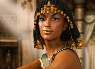 Nova raziskava: Egipčani so pili halucinogene koktejle Close up portrait of the beautiful last Egyptian Princess, Queen, Pharaoh, Cleopatra, 3d render.