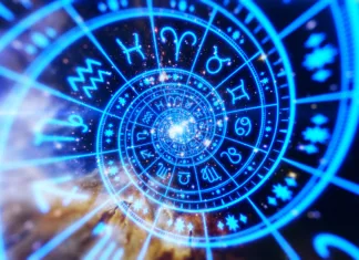 Dnevni horoskop: ponedeljek, 7. april 2025 Zodiac spiral and signs of the zodiac in space. Astrology, horoscopes and prediction of the future concept. Elements of this image furnished by NASA.