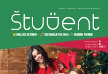 Praznične destinacije pod 100 €, kraljica testenin in pametni prstani Naslovnica revije Študent, december 2024