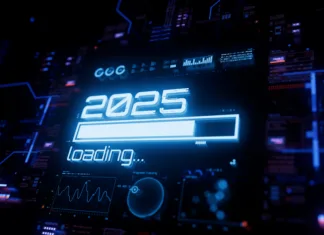 Kdo bo postal bogat v letu 2025? Numerologi razkrili, katera 3 števila bodo ‘plavala’ v denarju New 2025 year progress bar on digital lcd display with reflection. Concept of new year, annual plan, growth strategy, business planning, investment trends and strategy road map.