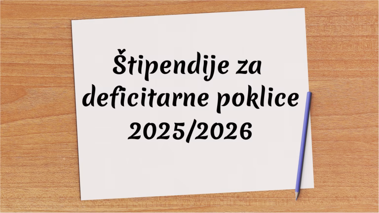 Štipendije za deficitarne poklice 2025/26: Razpis je objavljen