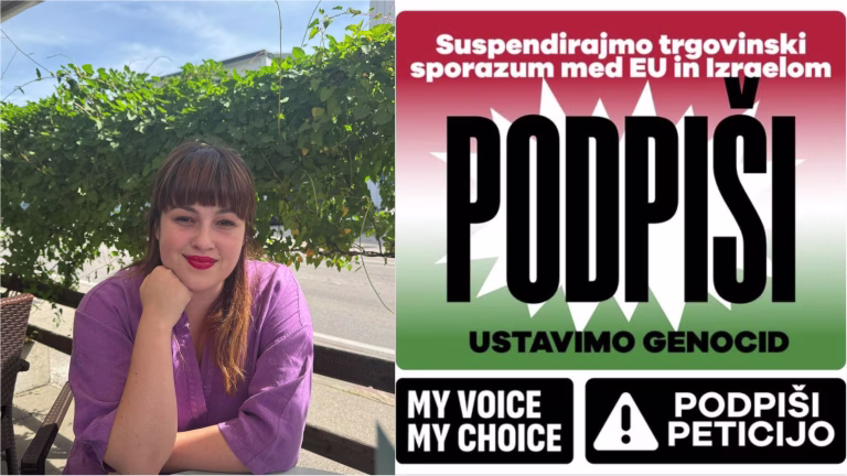 Inštitut 8. marec želi z novo kampanjo ustaviti genocid v Gazi: »Podpiši peticijo. Ustavimo genocid.«