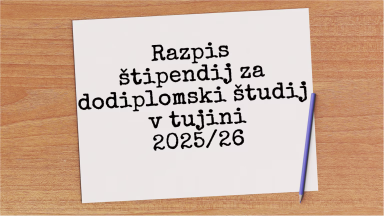 Objavljen razpis štipendij za dodiplomski študij v tujini, letos povečan za več kot 40 tisoč evrov