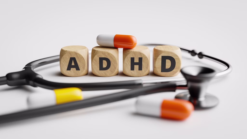 ADHD diagnosis and treatment. 3d rendering