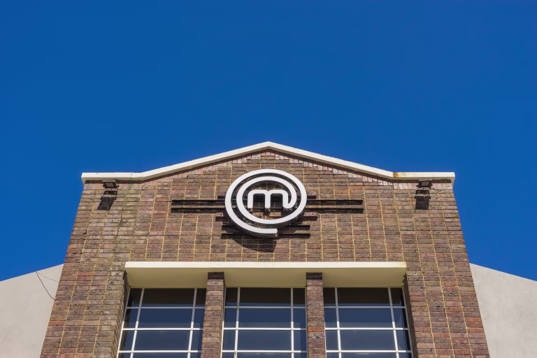 Melbourne, Australia - September 25, 2015: Close-up of MasterChef kitchen building in Melbourne during daytime. MasterChef is a competitive cooking game show in Australia.