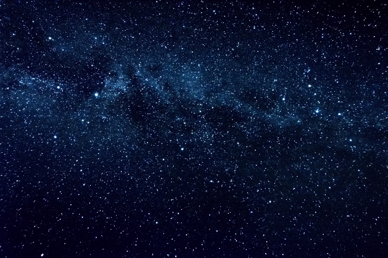 Night sky with milky way and huge amount of stars.