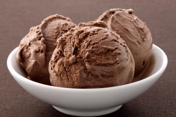 "real gourmet chocolate ice cream, not made with mashed potatoes or shortening and meets all the regulations regarding using real dairy products to advertise dairy."