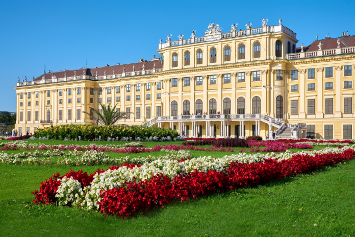 Schoenbrunn Palace and Gardens in Vienna, Austria are a UNESCO World Heritage Site. September 25, 2023.
