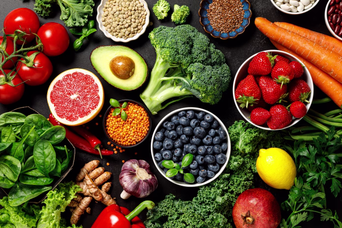 healthy-food-healthy-eating-background-fruit-vegetable-berry-vegetarian-eating-superfood-stockpack-istock Healthy food. Healthy eating background. Fruit, vegetable, berry. Vegetarian eating. Superfood