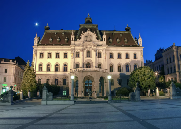 Ljubljana / Slovenia - October 2016: The University of Ljubljana in Slovenia