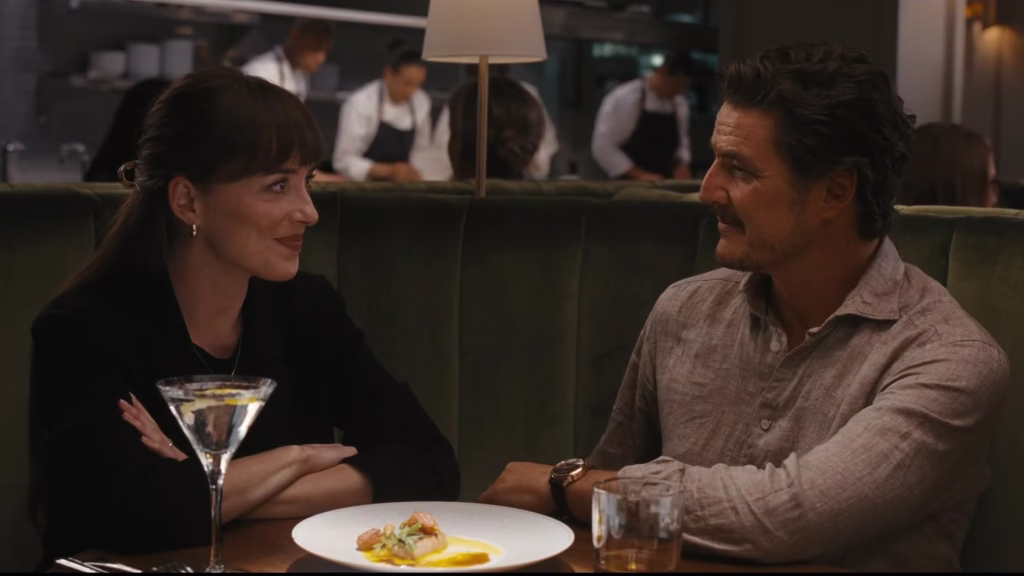 Dakota Johnson in Pedro Pascal