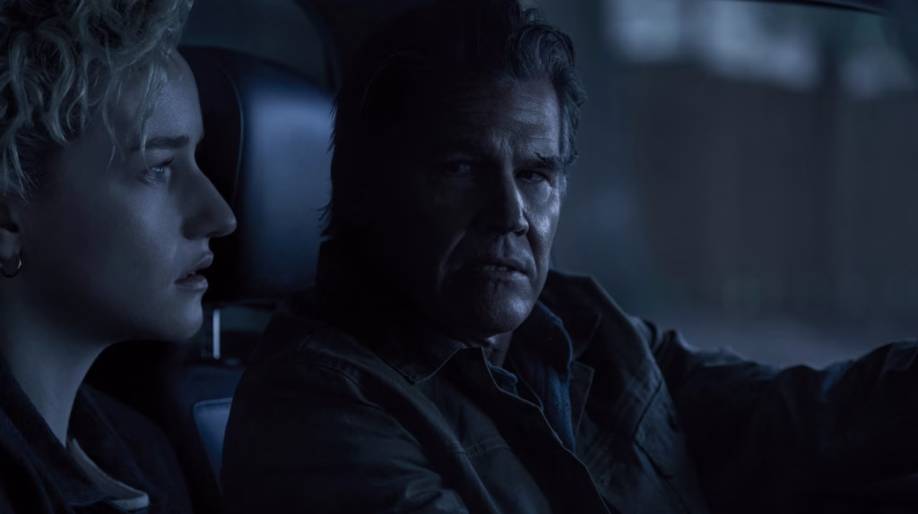 Julia Garner in Josh Brolin