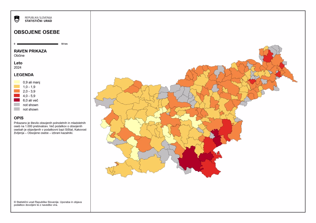 Občine z največ kriminalitete