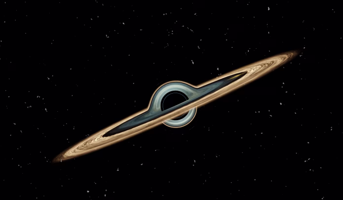 Black hole, gravity, universe, 3d illustration