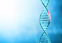 Kaj pomeni, da nekaj »poškoduje« DNK? DNA mutations or genetic disorder concept background. 3d illustration