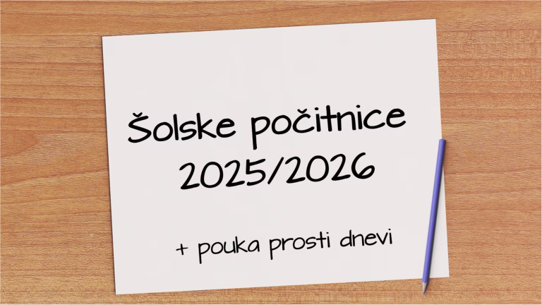 Šolske počitnice v šolskem letu 2025/2026