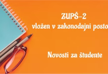 ZUPŠ-2 slovesno vložen v zakonodajni postopek – TO zahtevajo študenti ZUPŠ-2