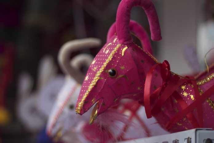 a-lantern-in-the-shape-of-a-pink-goat-for-the-chinese-lantern-festival-in-the-new-year-stockpack-istock A lantern in the shape of a pink goat, for the Chinese lantern festival in the new year.