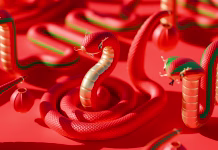 Ste kača? Ti znaki kitajskega horoskopa so najbolj in najmanj primerni za vas Chinese New Year Of Serpent Isometric 3D Render Illustration Background