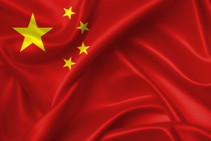 Flag of China 3D, silk texture