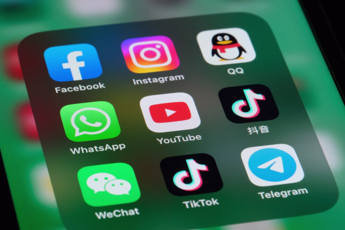 shanghaichina-june-13st-2023-youtube-whatsapp-facebook-wechat-instagram-tencent-qq-tiktok-douyin-and-telegram-app-icon-on-screen-assorted-social-media-and-social-networking-service-brands-stockpack-istock Shanghai,China-June 13st 2023: YouTube, WhatsApp, Facebook, WeChat, Instagram, Tencent QQ, TikTok, Douyin and Telegram App icon on screen. Assorted social media and social networking service brands