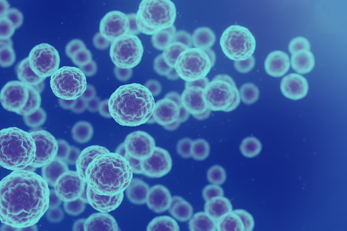 Sick cells 3d conceptual illustration. Cancer cells