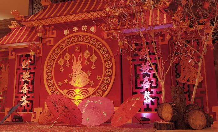 symbol-sign-of-the-year-of-the-lunar-rabbit-with-various-ornaments-such-as-colorful-umbrellas-stockpack-istock symbol sign of the year of the lunar rabbit with various ornaments such as colorful umbrellas