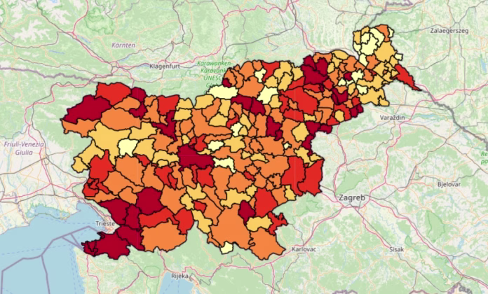 Občine z največ priseljenci Občine z največ priseljenci