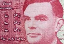 Turingov test je mrtev: Ga sploh še rabimo? Alan Turing a closeup portrait from English money - pound