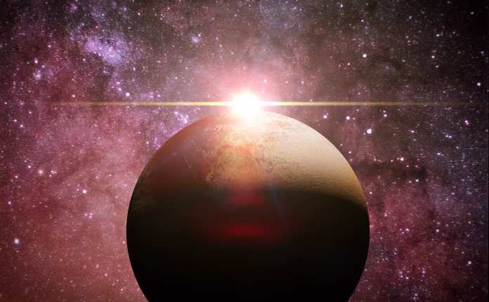 artists-interpretation-of-the-dwarf-planet-pluto-in-beautiful-and-colouful-space-scene-stockpack-istock artist's interpretation of the dwarf planet Pluto in beautiful and colouful space scene