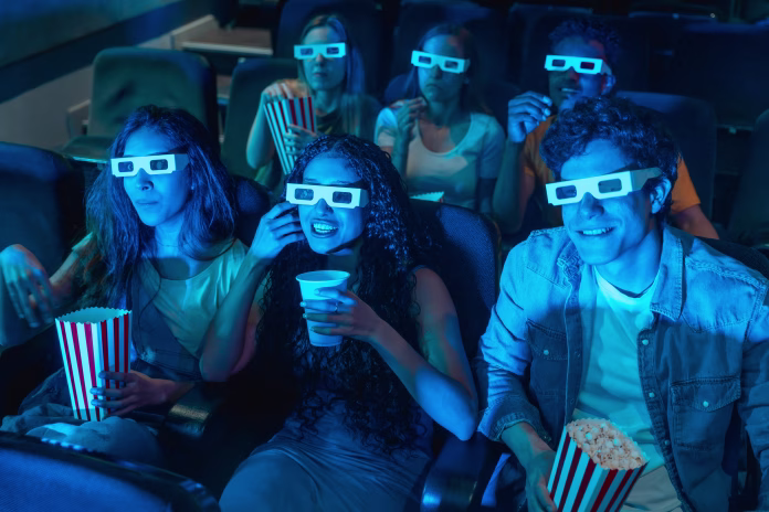 group-of-young-people-wearing-3d-glasses-watching-a-movie-at-the-cinema-eating-popcorn-and-drinking-soda-enjoying-their-leisure-time-stockpack-istock Group of young people wearing 3d glasses watching a movie at the cinema, eating popcorn and drinking soda, enjoying their leisure time