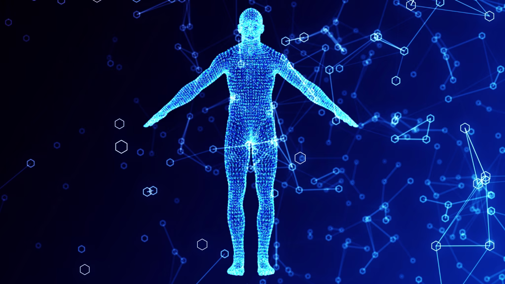 Medical technology concept.Human 3D rendering.