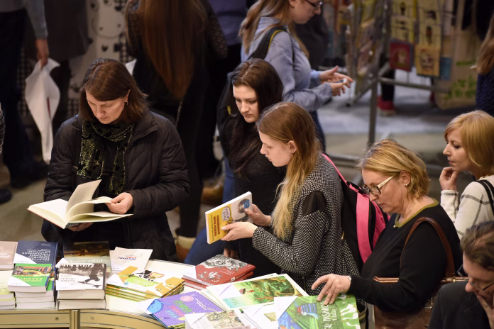 vilnius-february-26-many-people-choose-books-at-the-indoor-book-market-on-february-26-2016-in-vilnius-lithuania-vilnius-is-the-capital-of-lithuania-and-its-largest-city-stockpack-istock VILNIUS - FEBRUARY 26: Many people choose books at the indoor book market on February 26, 2016 in Vilnius, Lithuania. Vilnius is the capital of Lithuania and its largest city.