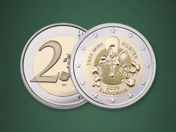 Spominski kovanec Mikija Mustra Spominski kovanec Mikija Mustra