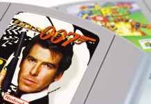 Želel je postati James Bond, končal pa v zaporu "Gothenburg, Sweden - April 15, 2011: Studio shot of the very popular Nintendo 64 game 007 Goldeneye, with Super Mario 64 in the background."