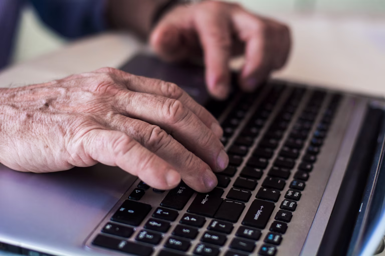 Old hands on the keyboard