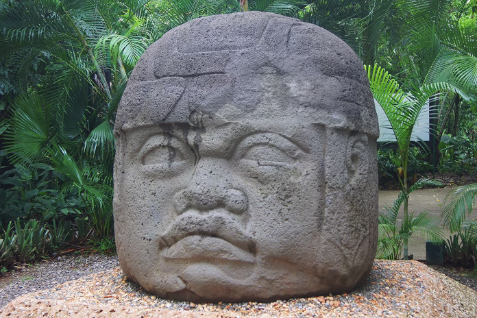 Olmec Colossal Head, La Venta Museum Park, Villahermosa, Tabasco - Mexico
