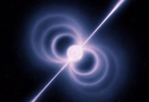 Podeljene najvišje državne nagrade: kdo so prejemniki Zosiove in Puhove nagrade Pulsar isolated on black background. Neutron star in space. Superdense remnant of a dead star.