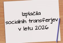 Izplačila socialnih transferjev 2026: Vsi datumi na enem mestu Izplačila socialnih transferjev 2026