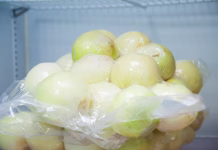 Ali je čebulo pametno hraniti v hladilniku? storing onions in the vacuum packaging on the shelves of the refrigerator