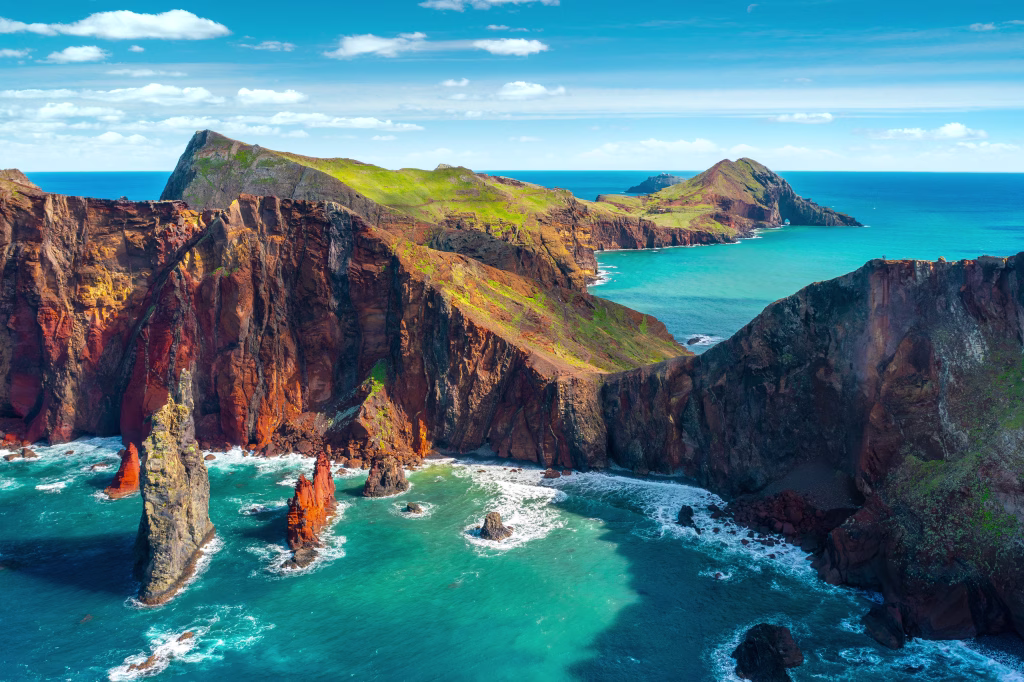 View of one of the best sights of Madeira Island. Cape Ponta de São Lourenço, Madeira Island, Portugal. High quality photo
