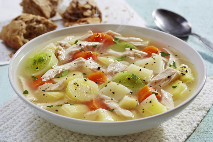 wholesome-chicken-soup-stew-stockpack-istock Wholesome chicken soup stew