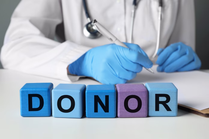 word-donor-made-of-wooden-cubes-doctor-writing-in-notebook-at-white-table-closeup-stockpack-istock Word Donor made of wooden cubes. Doctor writing in notebook at white table, closeup