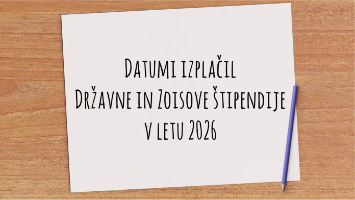 Izplačila štipendij v letu 2026